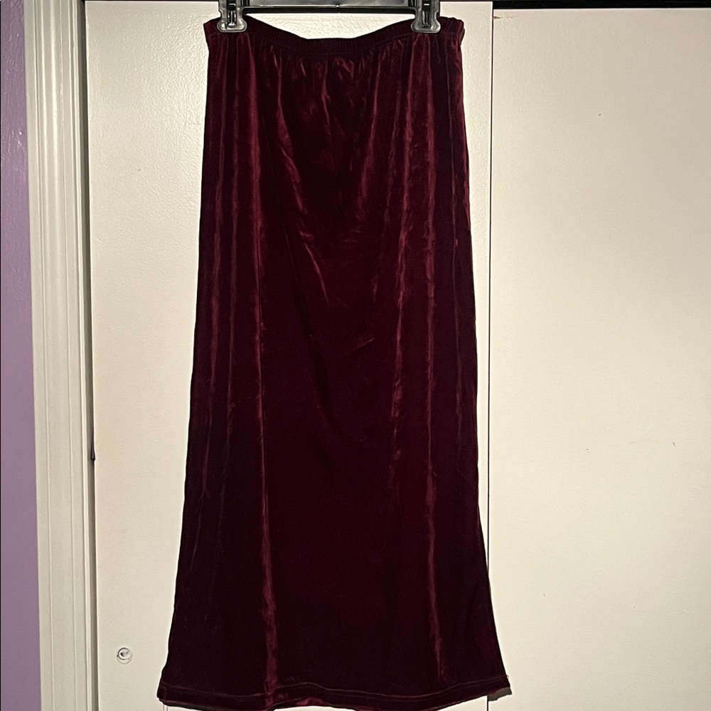 Vintafe MK Knite polyester suede electric waste skirt
